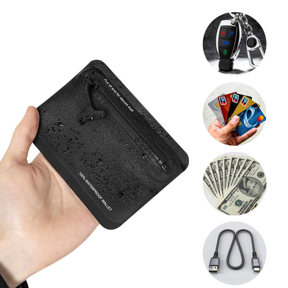 Edc Carry Card - Monedero con cremallera impermeable, bolsa EDC