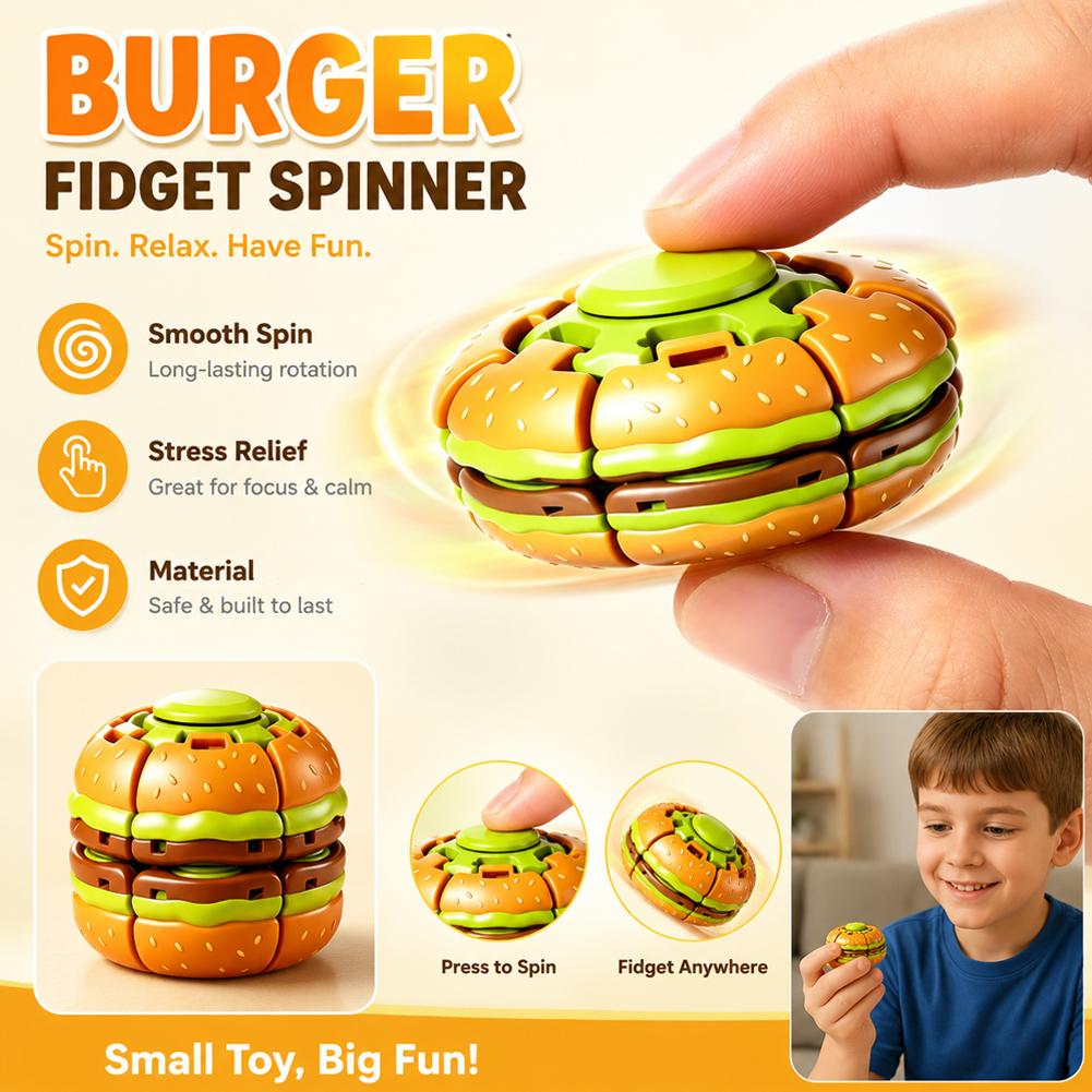Fidget Spinner Bearing - Juguete Antiestrés Humburger Fidget Spinner, Bola