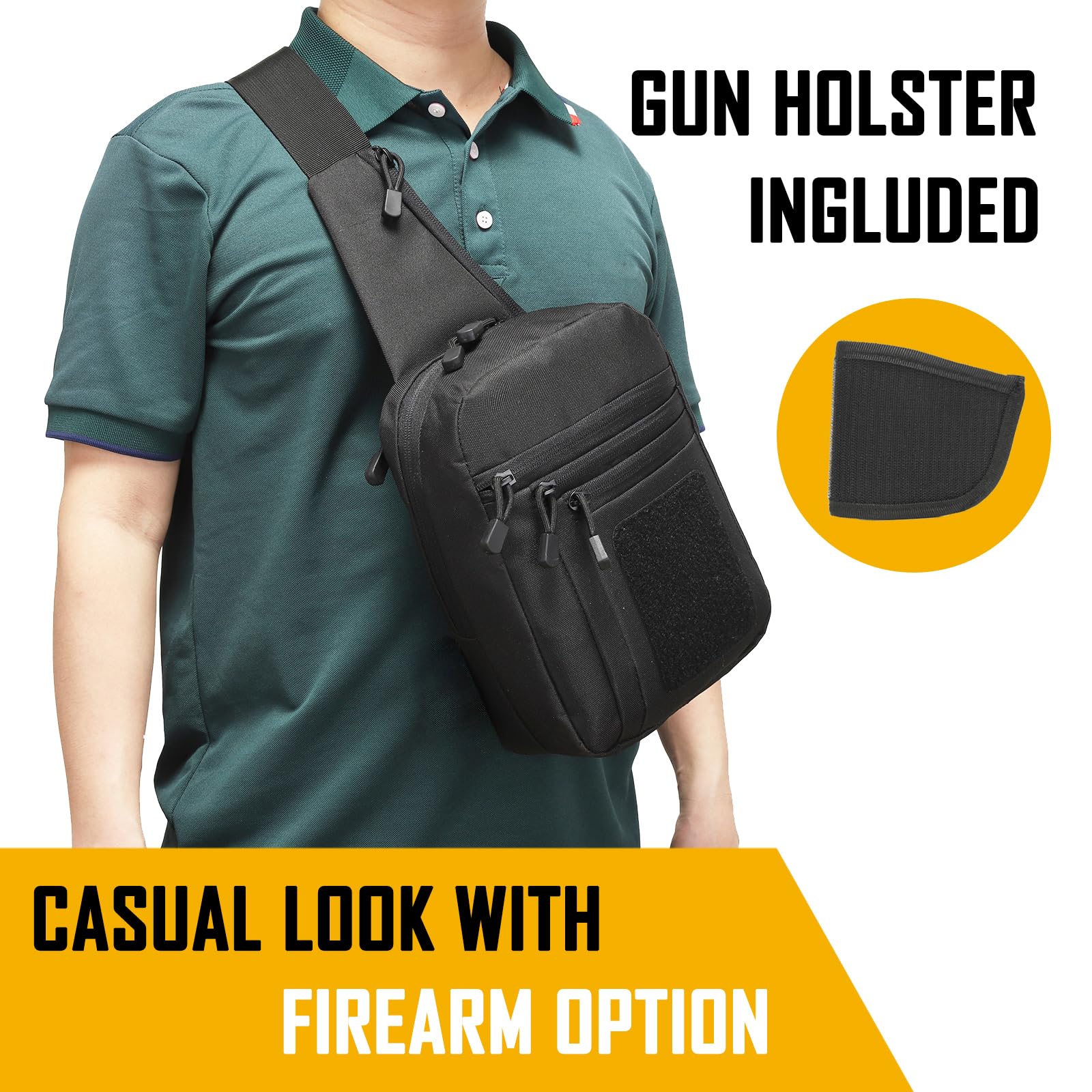 Edc Carry Gun - Bolso bandolera de transporte oculto para