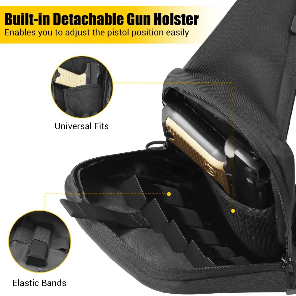Bolso táctico de pecho para po - Edc Carry Gun reseña y precio