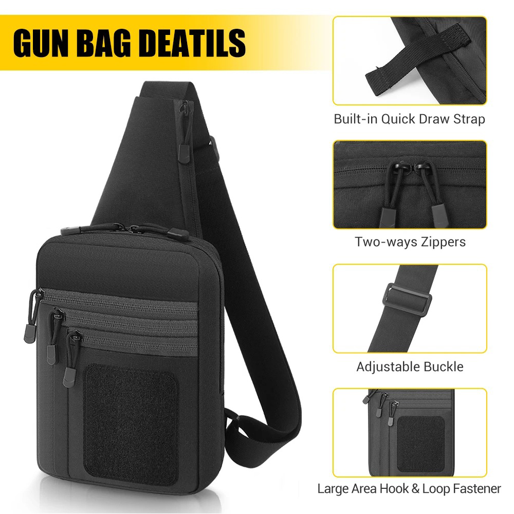 Bolso táctico de pecho para po - Edc Carry Gun reseña y precio