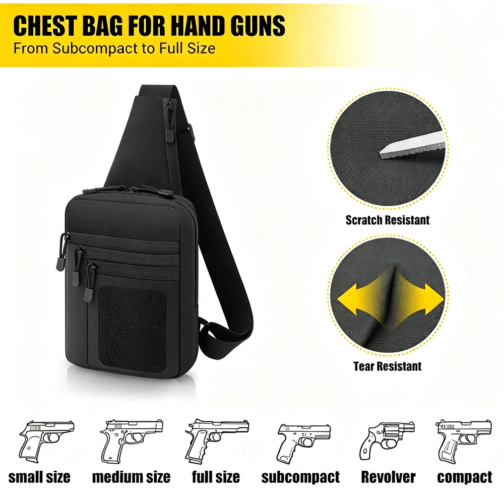 Bolso táctico de pecho para po - Edc Carry Gun reseña y precio