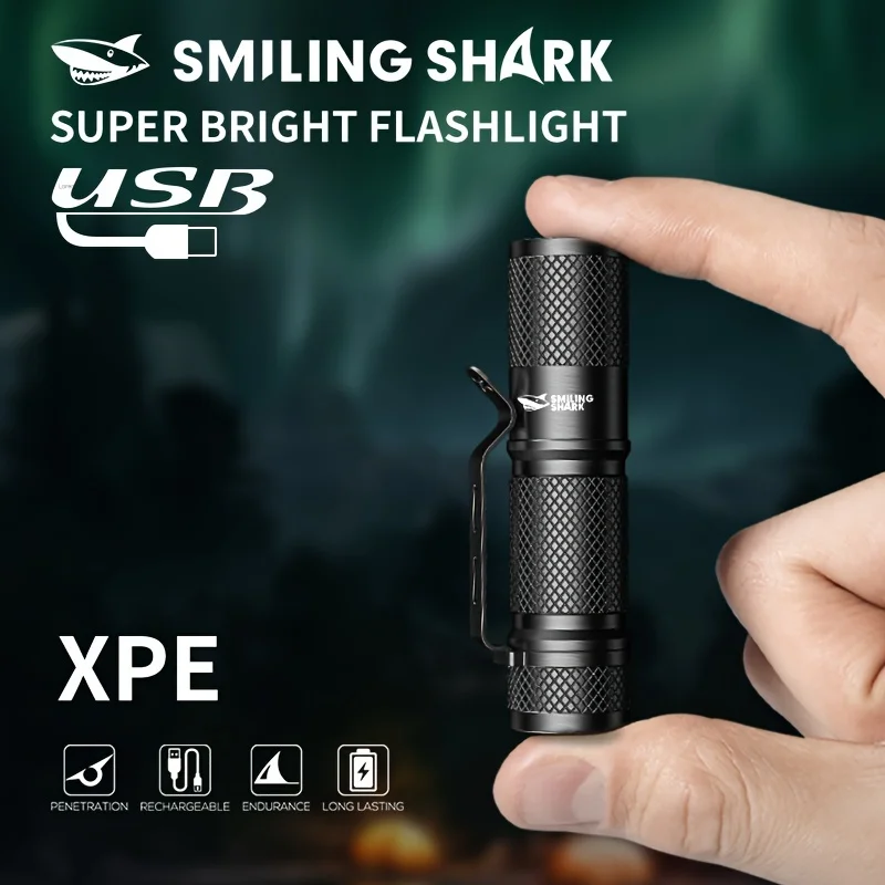 SMILING SHARK Mini linterna LE - Edc Carry Flashlight reseña y precio