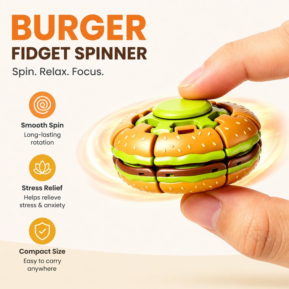 Juguete Antiestrés Humburger F - Fidget Spinner Bearing reseña y precio