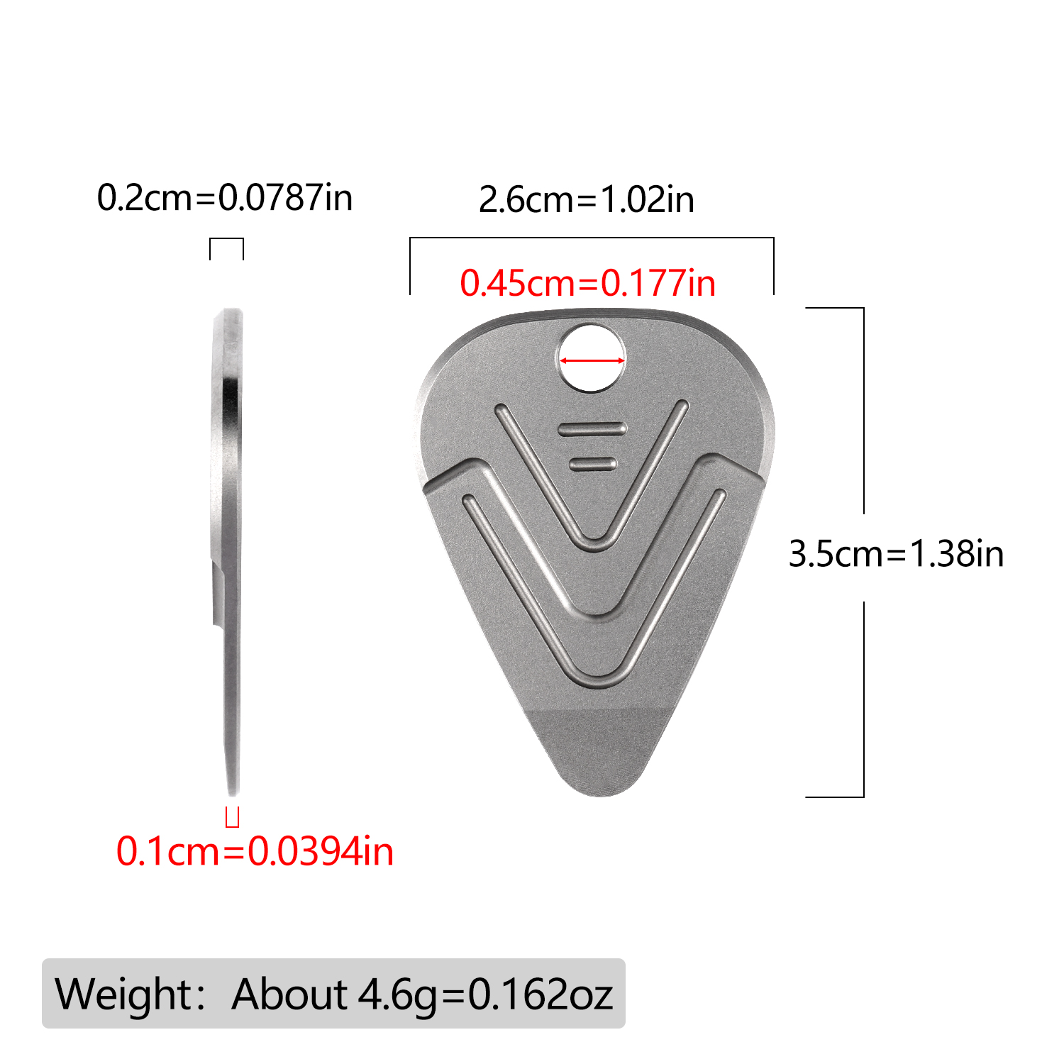 Púa de Guitarra Portátil de Ti - Edc Carry Accessories reseña y precio